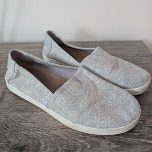 Tom's Grey Polka‎ Dot Slip On Shoes